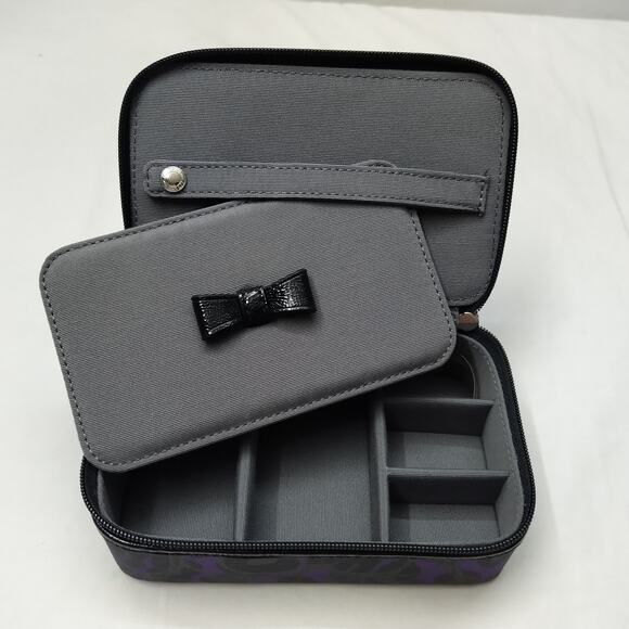 Coach Purple Canvas Zip Around Travel Jewelry Box - Picture 11 of 12